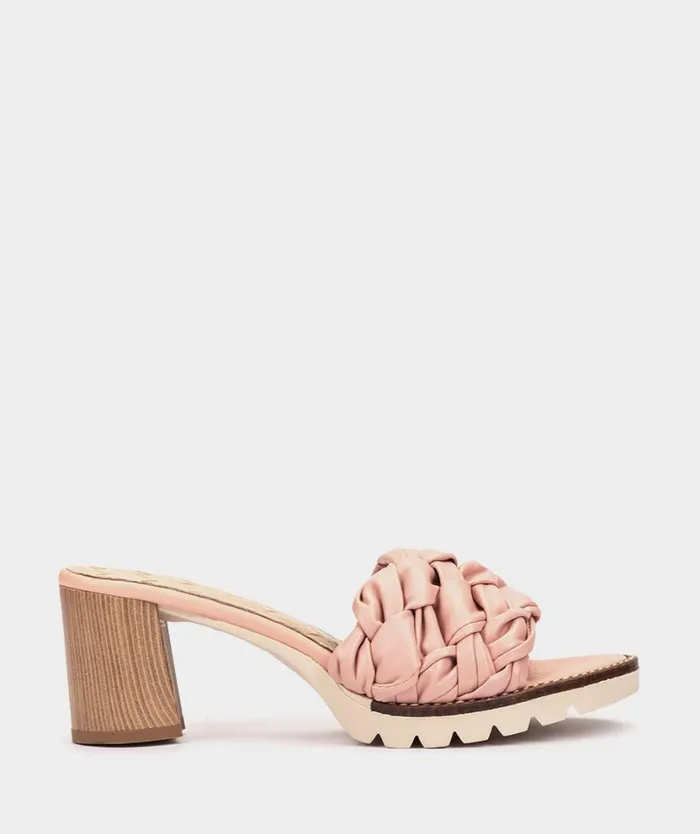 Pedro Miralles Heeled Sandals ALMONTE Trenza Rosa 8211 Woman