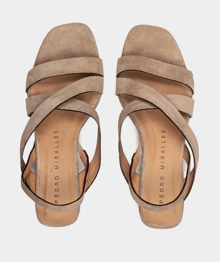 Pedro Miralles Heeled Sandals ALMUDAINA Velour Bambi 8211 Woman Pedro Miralles Heeled Sandals ALMUDAINA Velour Bambi 8211 Woman