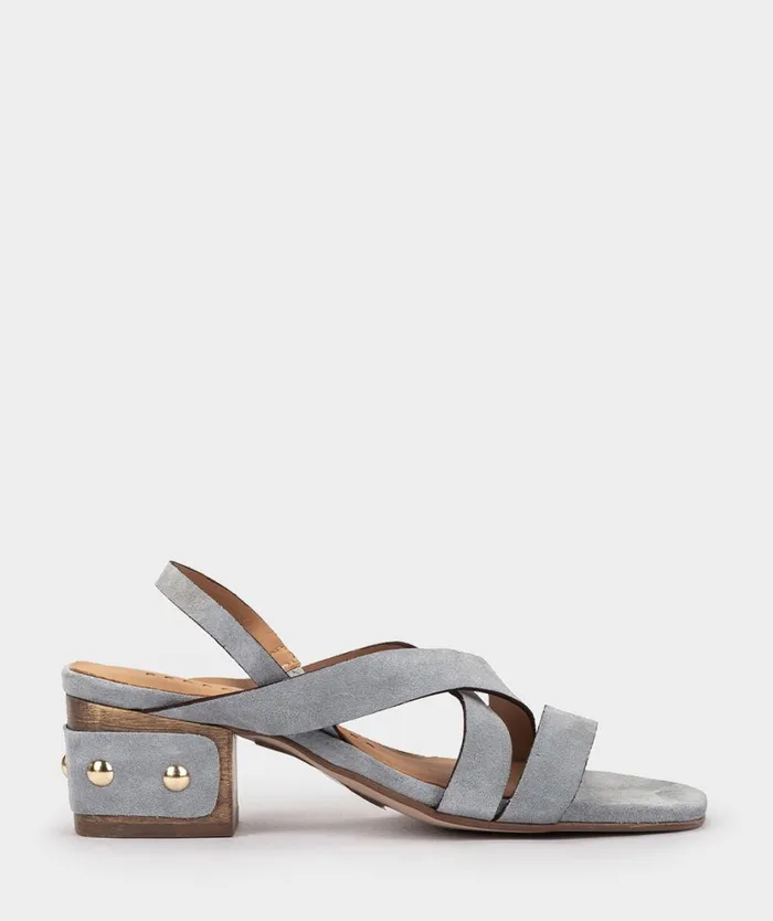 Pedro Miralles Heeled Sandals ALMUDAINA Velour Sky 8211 Woman Pedro Miralles Heeled Sandals ALMUDAINA Velour Sky 8211 Woman