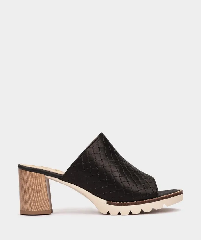 Pedro Miralles Heeled Sandals ANADIA Alfa Trenza Negro 8211 Woman