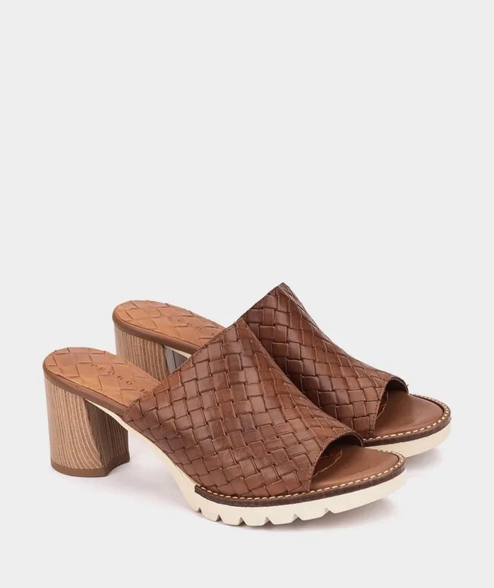 Pedro Miralles Heeled Sandals ANADIA Alfa Trenza Tabac 8211 Woman Pedro Miralles Heeled Sandals ANADIA Alfa Trenza Tabac 8211 Woman