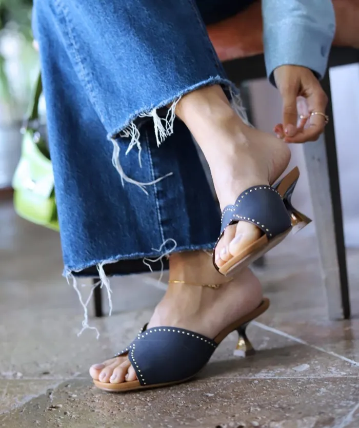 Pedro Miralles Heeled Sandals ANDROS Alfa Marino 8211 Woman