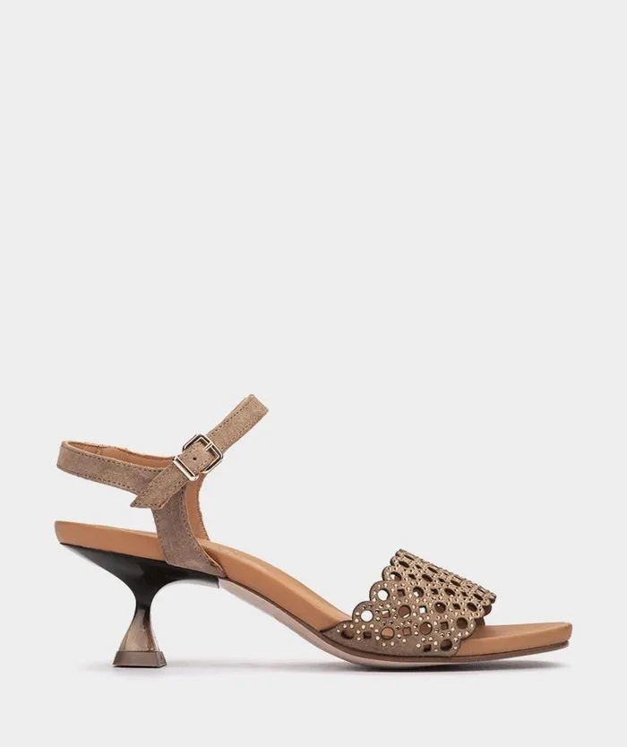 Pedro Miralles Heeled Sandals ARUCAS Velour Bambi 8211 Woman