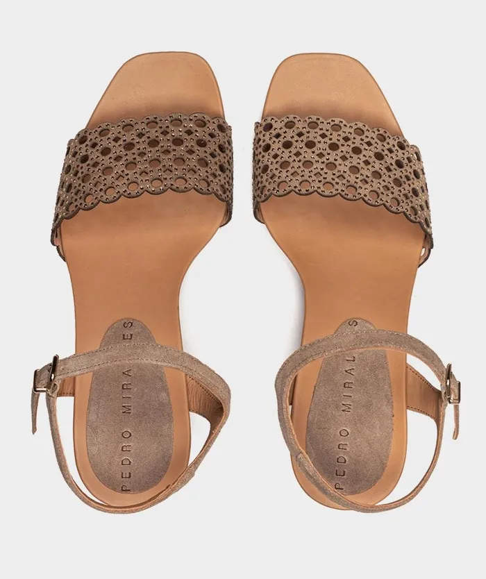 Pedro Miralles Heeled Sandals ARUCAS Velour Bambi 8211 Woman Pedro Miralles Heeled Sandals ARUCAS Velour Bambi 8211 Woman
