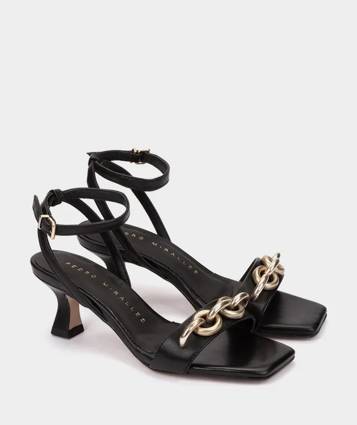 Pedro Miralles Heeled Sandals AUSTIN Vitello Negro 8211 Woman Pedro Miralles Heeled Sandals AUSTIN Vitello Negro 8211 Woman