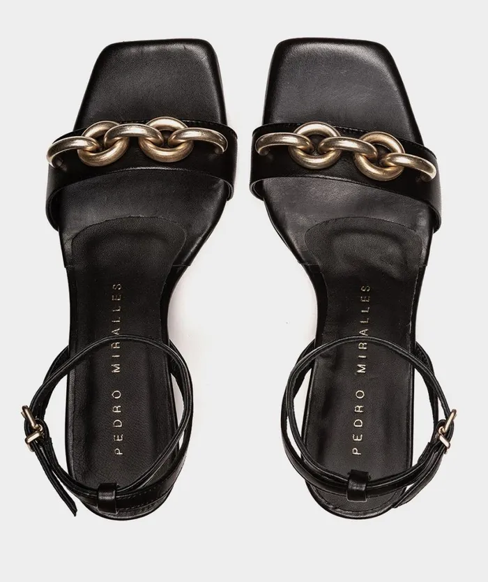Pedro Miralles Heeled Sandals AUSTIN Vitello Negro 8211 Woman Pedro Miralles Heeled Sandals AUSTIN Vitello Negro 8211 Woman