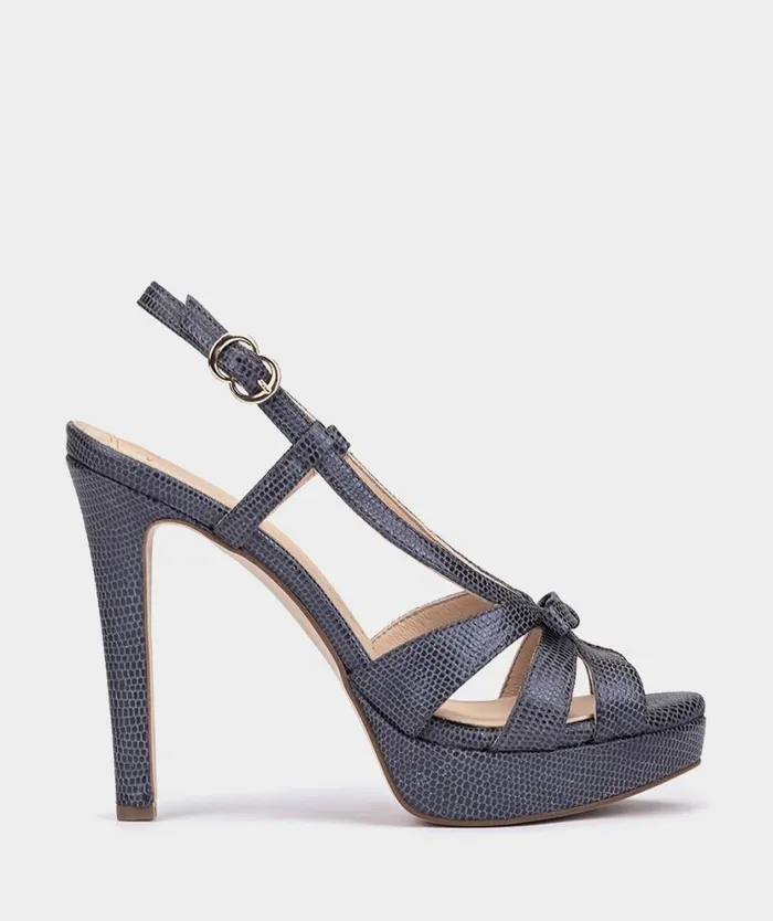 Pedro Miralles Heeled Sandals AVIGNON Lucertola Azul 8211 Woman