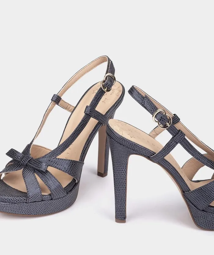 Pedro Miralles Heeled Sandals AVIGNON Lucertola Azul 8211 Woman Pedro Miralles Heeled Sandals AVIGNON Lucertola Azul 8211 Woman