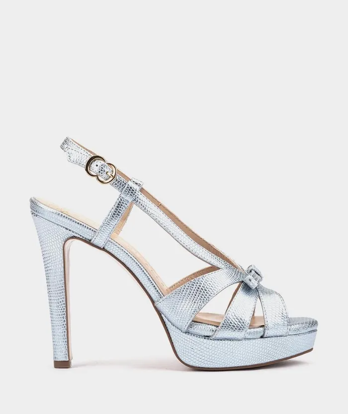 Pedro Miralles Heeled Sandals AVIGNON Lucertola Cielo 8211 Woman