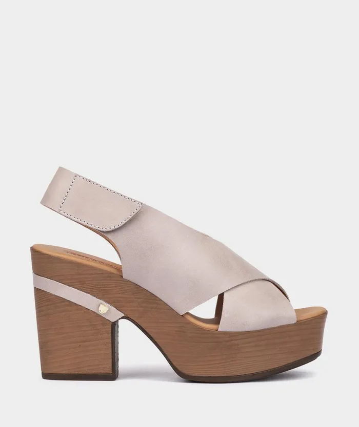 Pedro Miralles Heeled Sandals BRGAMO Vitello Paloma 8211 Woman