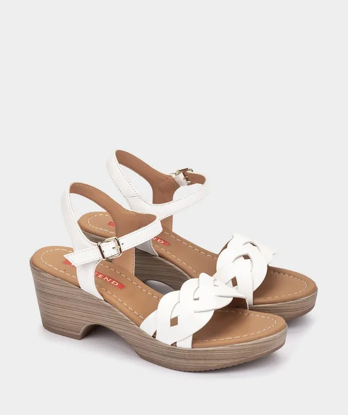 Pedro Miralles Heeled Sandals BAENA Vitello Blanco 8211 Woman Pedro Miralles Heeled Sandals BAENA Vitello Blanco 8211 Woman