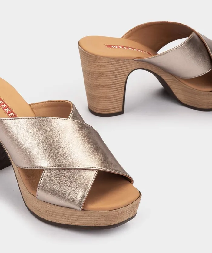 Pedro Miralles Heeled Sandals BOLONIA Napa Metal Humo 8211 Woman Pedro Miralles Heeled Sandals BOLONIA Napa Metal Humo 8211 Woman