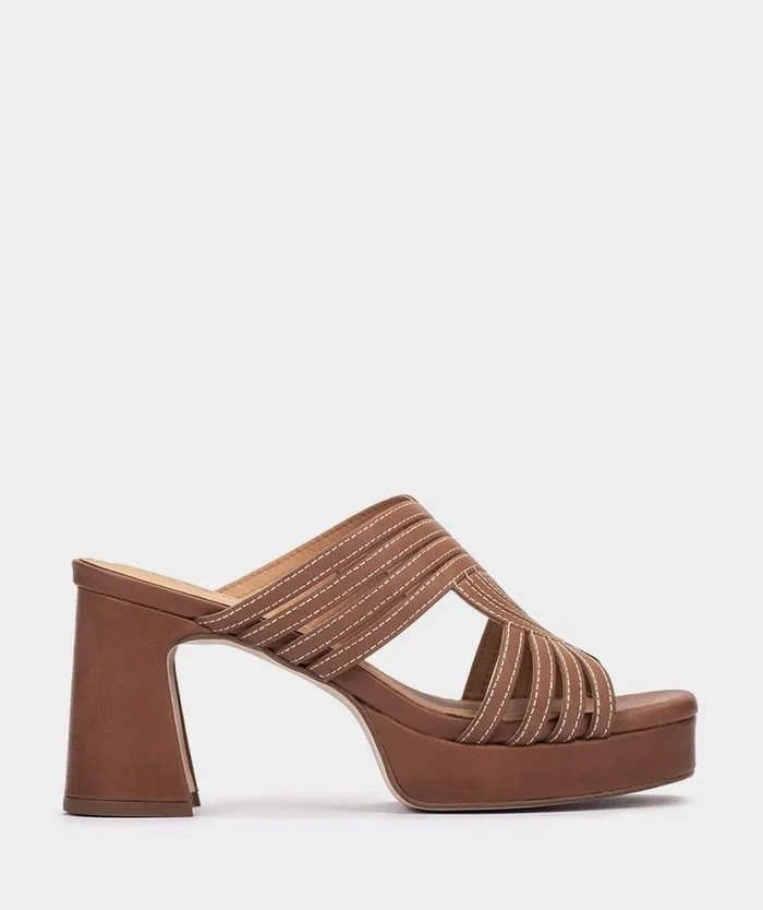Pedro Miralles Heeled Sandals BUSN Alfa Tabac 8211 Woman