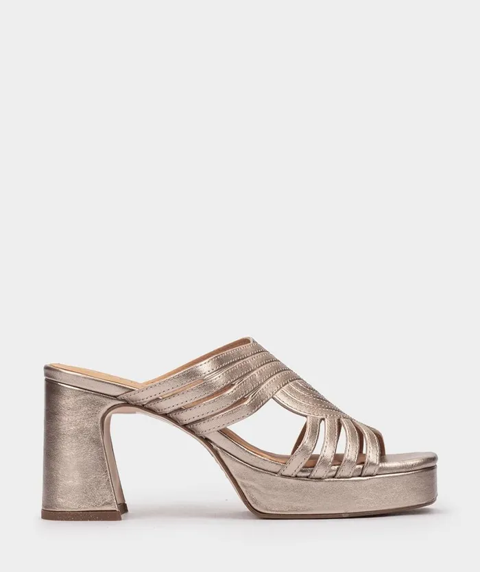 Pedro Miralles Heeled Sandals BUSN Napa Metal Humo 8211 Woman