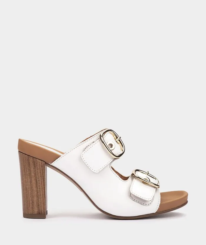Pedro Miralles Heeled Sandals CADAQUS Vitello Blanco 8211 Woman