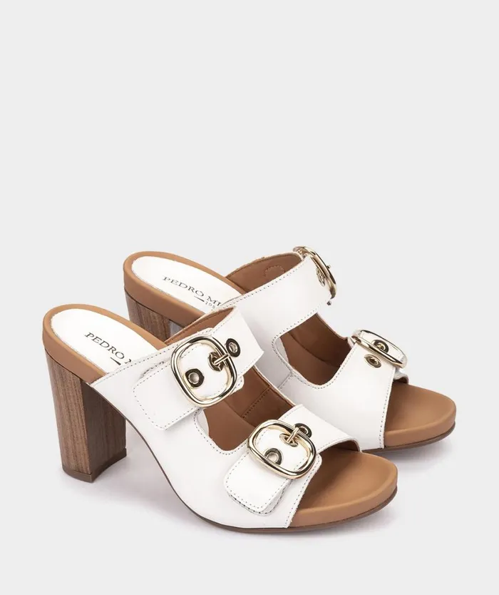 Pedro Miralles Heeled Sandals CADAQUS Vitello Blanco 8211 Woman Pedro Miralles Heeled Sandals CADAQUS Vitello Blanco 8211 Woman