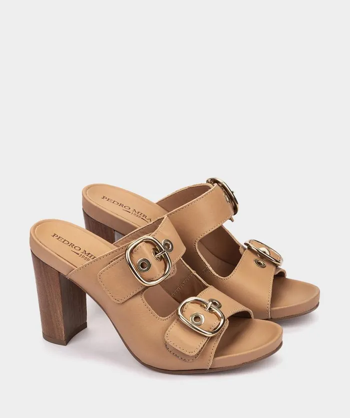 Pedro Miralles Heeled Sandals CADAQUS Vitello Camel 8211 Woman Pedro Miralles Heeled Sandals CADAQUS Vitello Camel 8211 Woman