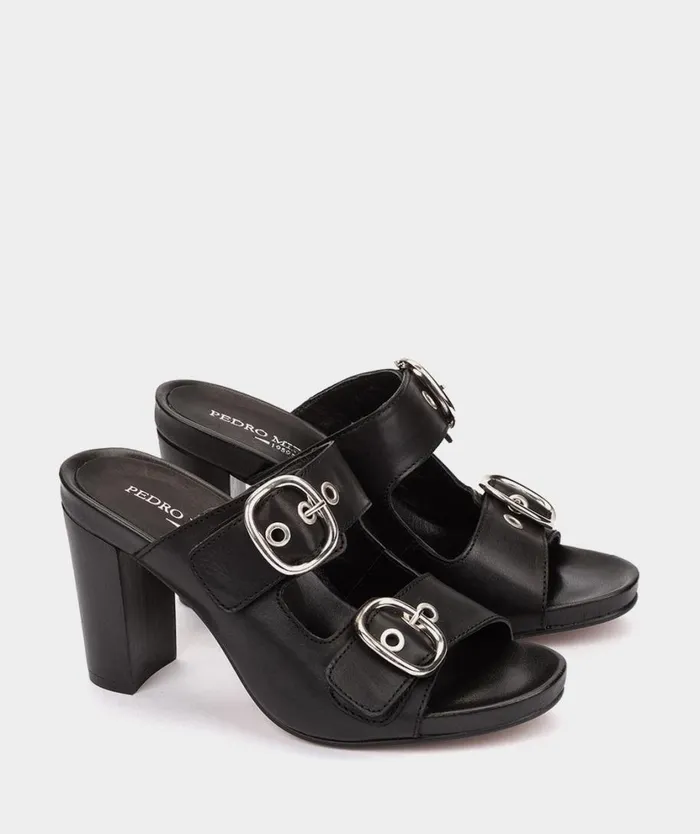 Pedro Miralles Heeled Sandals CADAQUS Vitello Negro 8211 Woman Pedro Miralles Heeled Sandals CADAQUS Vitello Negro 8211 Woman