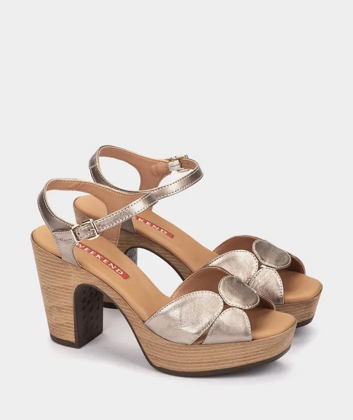 Pedro Miralles Heeled Sandals CAPRERA Napa Metal Humo 8211 Woman Pedro Miralles Heeled Sandals CAPRERA Napa Metal Humo 8211 Woman