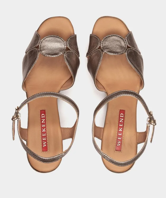 Pedro Miralles Heeled Sandals CAPRERA Napa Metal Humo 8211 Woman Pedro Miralles Heeled Sandals CAPRERA Napa Metal Humo 8211 Woman