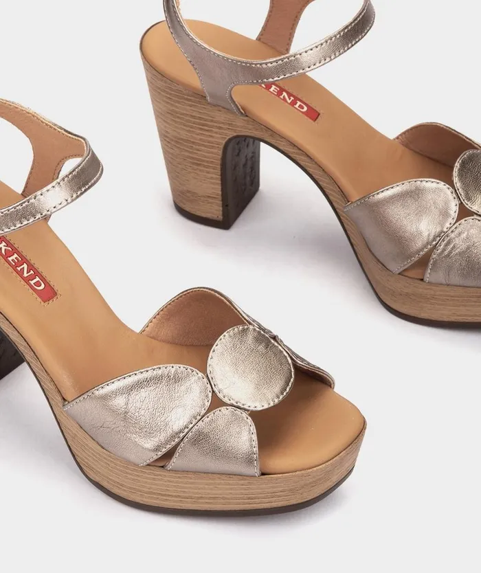 Pedro Miralles Heeled Sandals CAPRERA Napa Metal Humo 8211 Woman Pedro Miralles Heeled Sandals CAPRERA Napa Metal Humo 8211 Woman