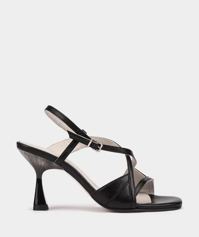 Pedro Miralles Heeled Sandals CARABIAS Natur Negro 8211 Woman
