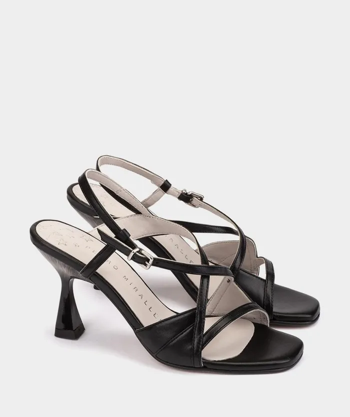 Pedro Miralles Heeled Sandals CARABIAS Natur Negro 8211 Woman Pedro Miralles Heeled Sandals CARABIAS Natur Negro 8211 Woman