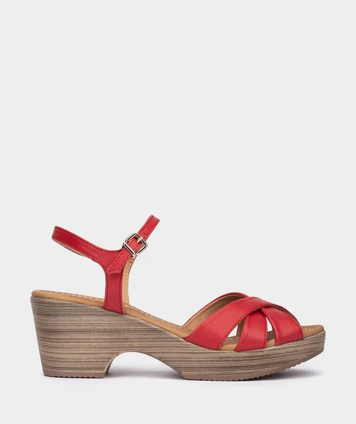 Pedro Miralles Heeled Sandals CASABLANCA Vitello Rojo 8211 Woman