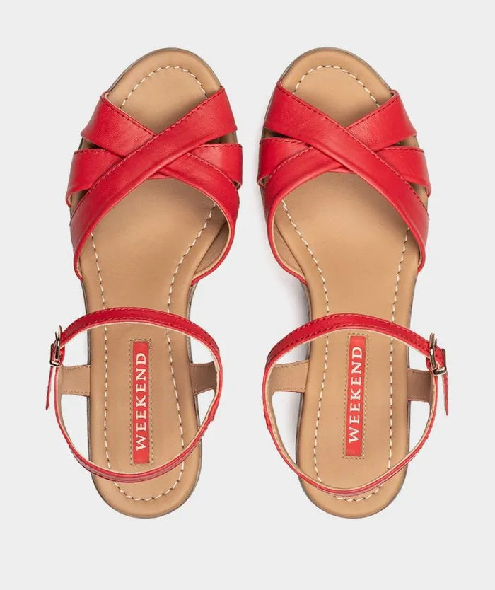 Pedro Miralles Heeled Sandals CASABLANCA Vitello Rojo 8211 Woman Pedro Miralles Heeled Sandals CASABLANCA Vitello Rojo 8211 Woman