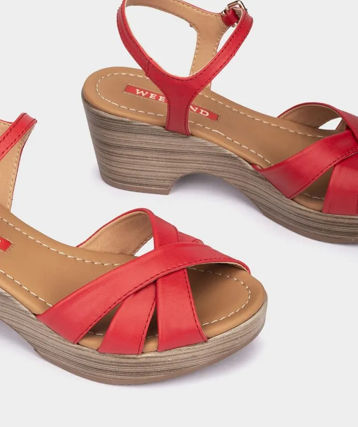 Pedro Miralles Heeled Sandals CASABLANCA Vitello Rojo 8211 Woman Pedro Miralles Heeled Sandals CASABLANCA Vitello Rojo 8211 Woman