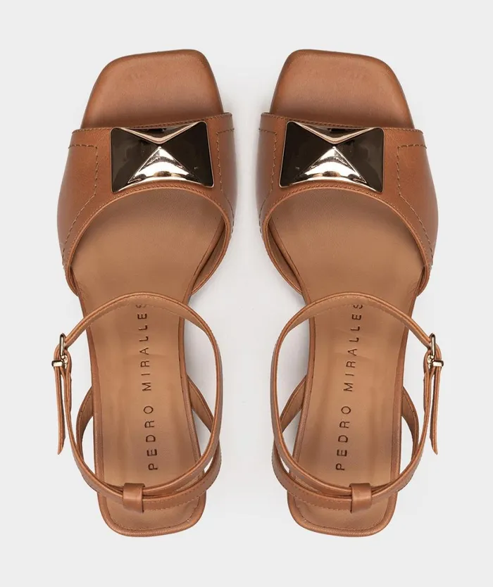 Pedro Miralles Heeled Sandals CASTELEJO Vitello Trigo 8211 Woman Pedro Miralles Heeled Sandals CASTELEJO Vitello Trigo 8211 Woman