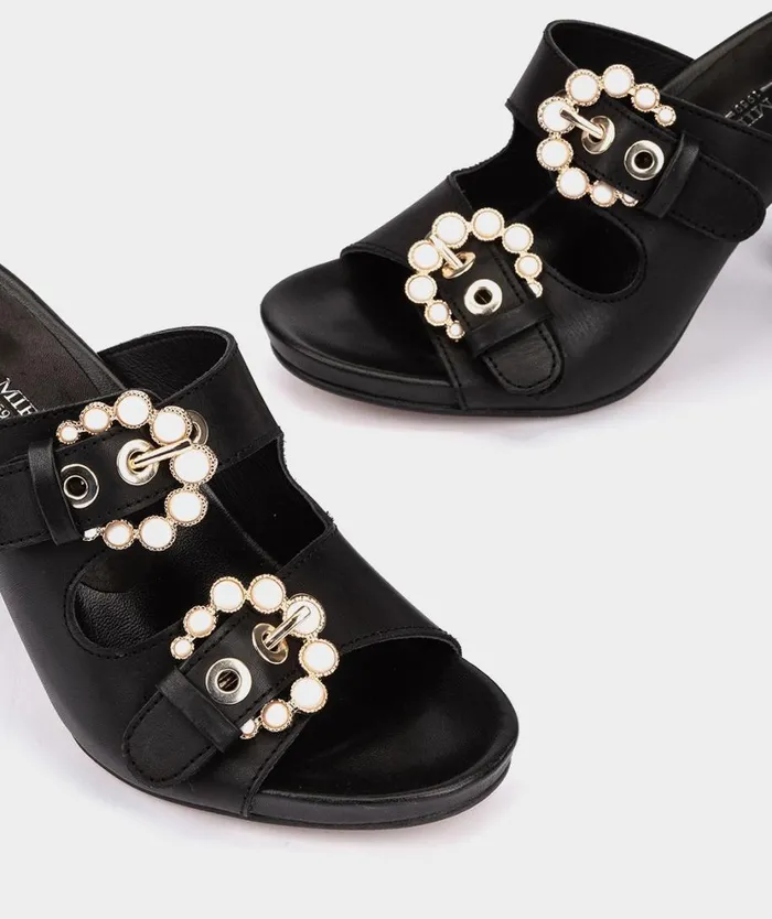 Pedro Miralles Heeled Sandals CHELLA Vitello Negro 8211 Woman Pedro Miralles Heeled Sandals CHELLA Vitello Negro 8211 Woman