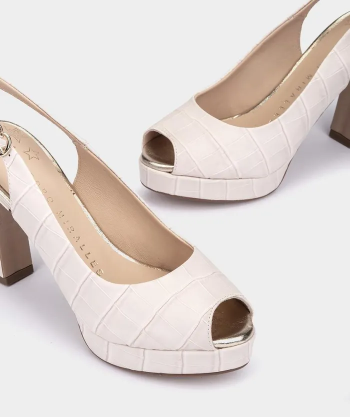 Pedro Miralles Heeled Sandals CITTANOVA Coco Avorio 8211 Woman Pedro Miralles Heeled Sandals CITTANOVA Coco Avorio 8211 Woman