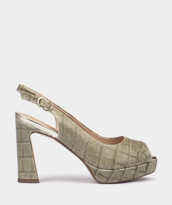 Pedro Miralles Heeled Sandals CITTANOVA Coco Salvia 8211 Woman