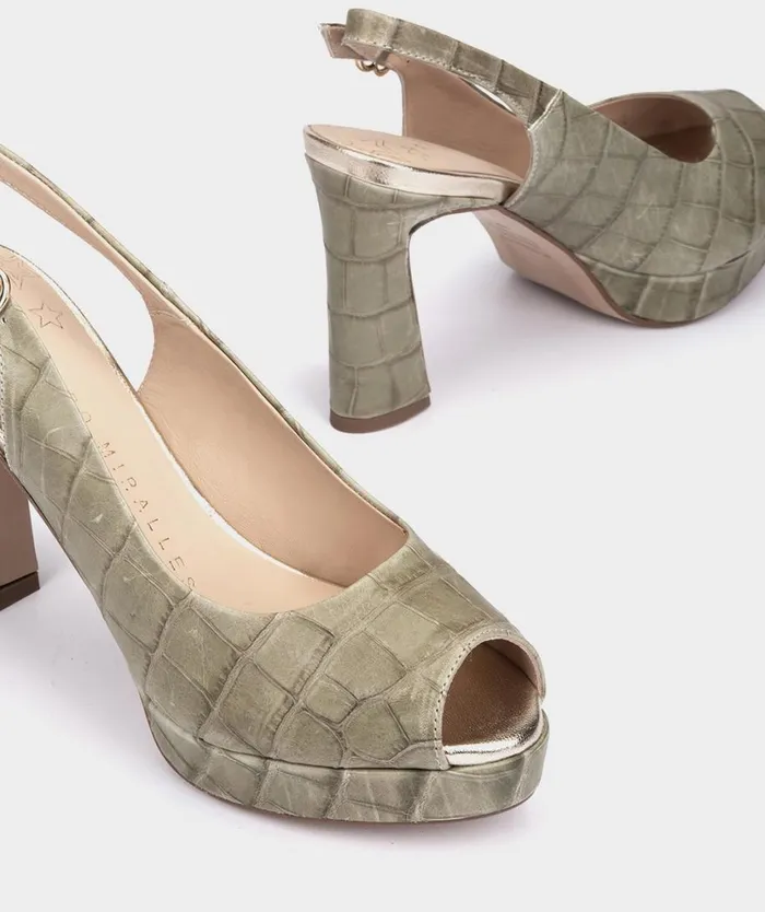 Pedro Miralles Heeled Sandals CITTANOVA Coco Salvia 8211 Woman Pedro Miralles Heeled Sandals CITTANOVA Coco Salvia 8211 Woman