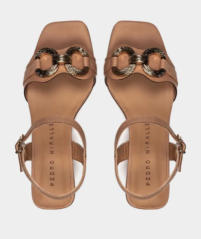 Pedro Miralles Heeled Sandals COBN Alfa Caramel 8211 Woman Pedro Miralles Heeled Sandals COBN Alfa Caramel 8211 Woman
