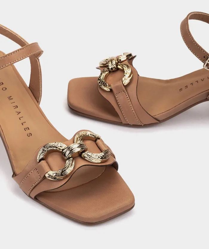 Pedro Miralles Heeled Sandals COBN Alfa Caramel 8211 Woman Pedro Miralles Heeled Sandals COBN Alfa Caramel 8211 Woman