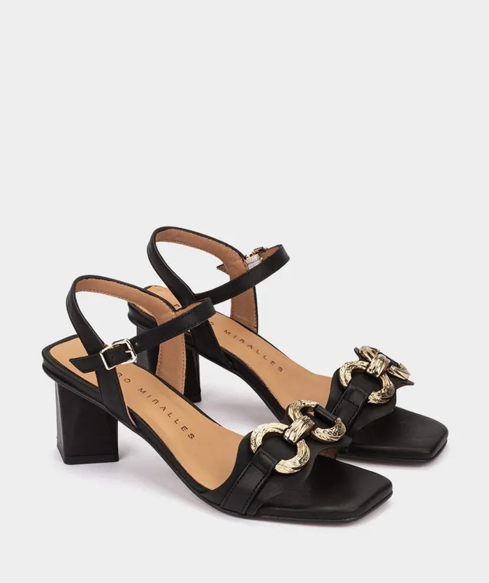 Pedro Miralles Heeled Sandals COBN Alfa Negro 8211 Woman Pedro Miralles Heeled Sandals COBN Alfa Negro 8211 Woman