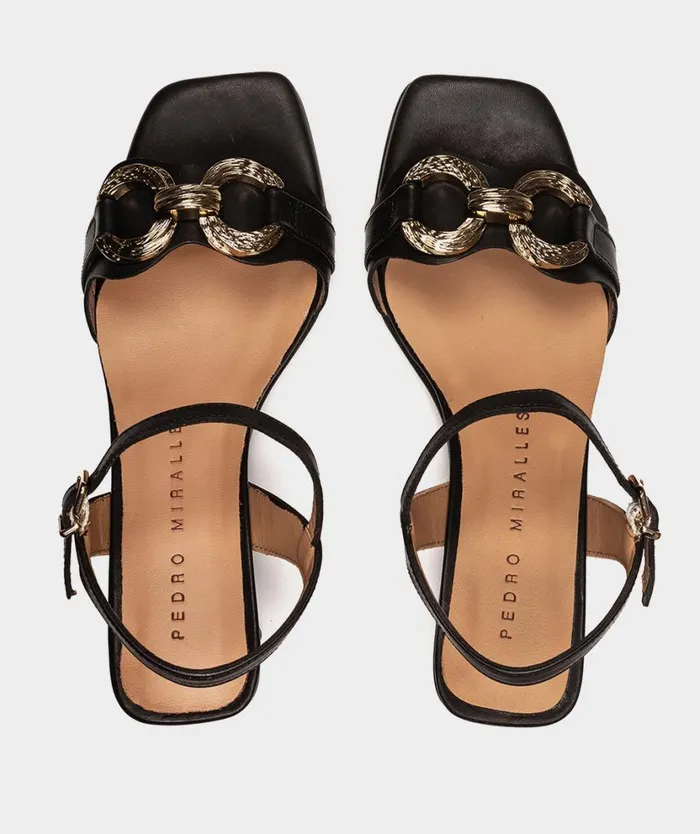 Pedro Miralles Heeled Sandals COBN Alfa Negro 8211 Woman Pedro Miralles Heeled Sandals COBN Alfa Negro 8211 Woman