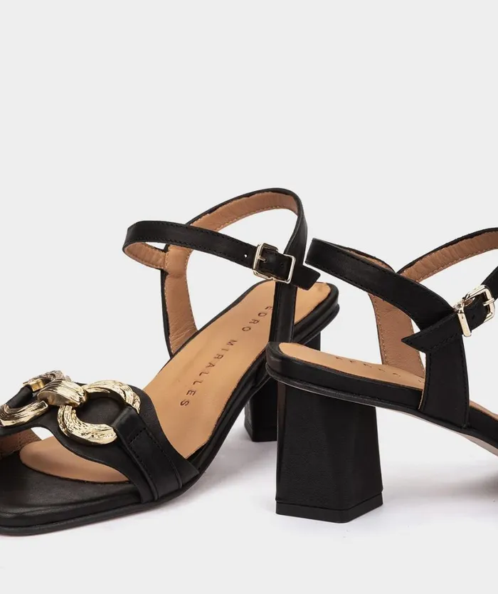 Pedro Miralles Heeled Sandals COBN Alfa Negro 8211 Woman Pedro Miralles Heeled Sandals COBN Alfa Negro 8211 Woman