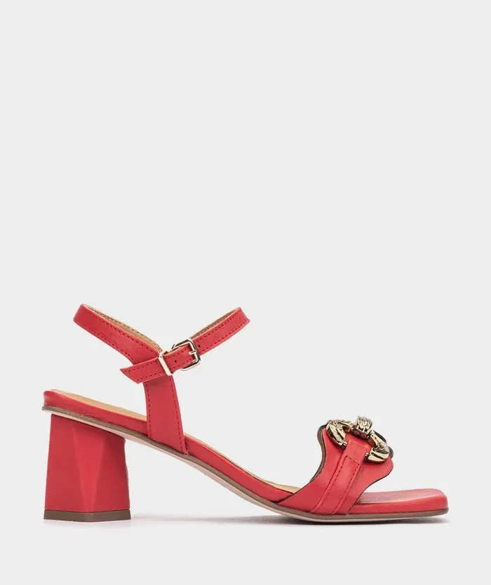 Pedro Miralles Heeled Sandals COBN Alfa Rojo 8211 Woman
