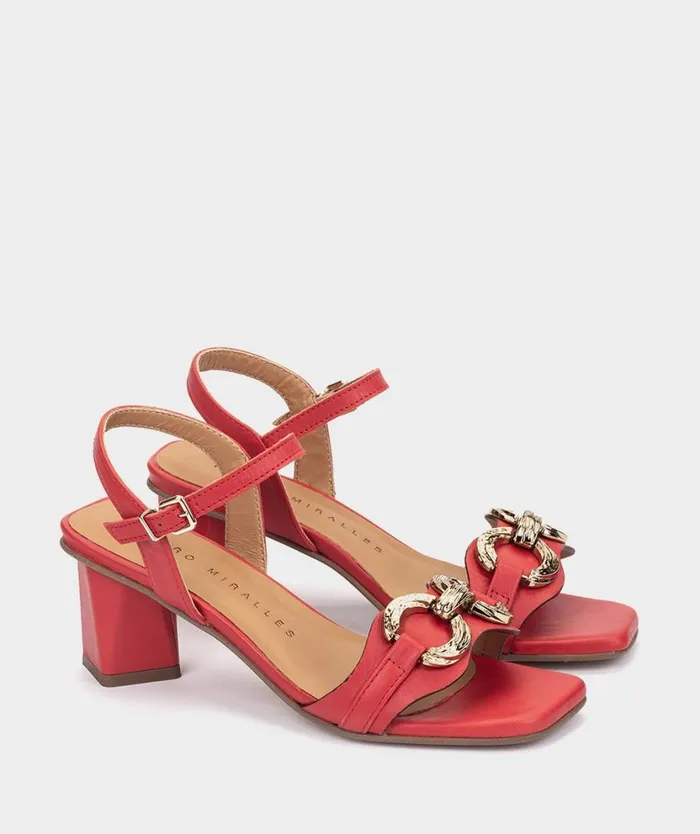 Pedro Miralles Heeled Sandals COBN Alfa Rojo 8211 Woman Pedro Miralles Heeled Sandals COBN Alfa Rojo 8211 Woman