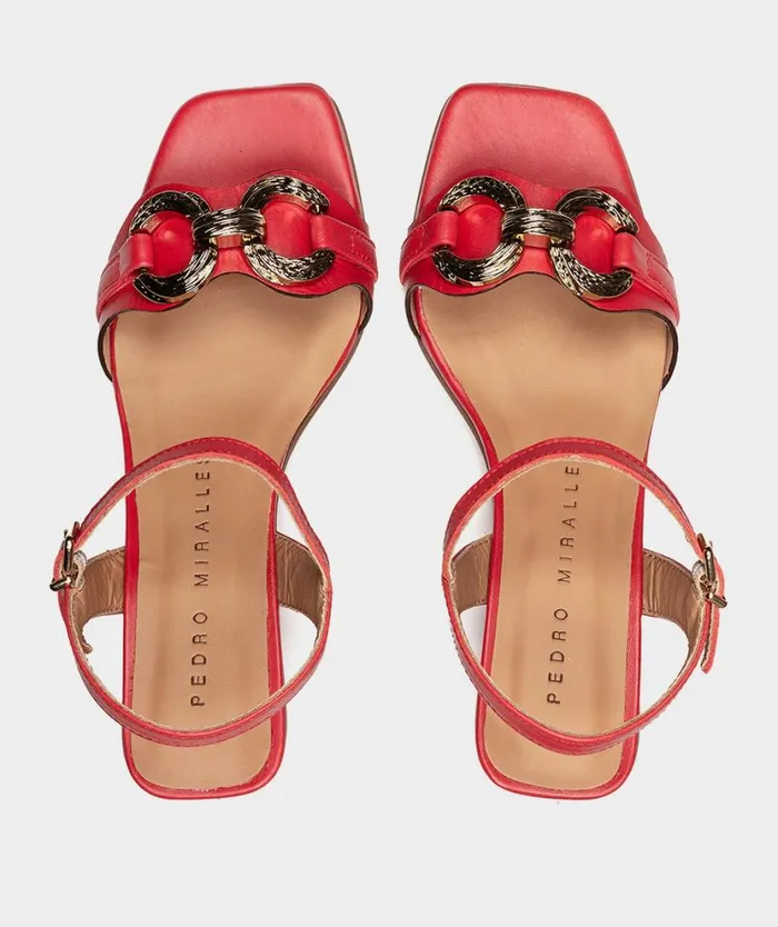 Pedro Miralles Heeled Sandals COBN Alfa Rojo 8211 Woman Pedro Miralles Heeled Sandals COBN Alfa Rojo 8211 Woman