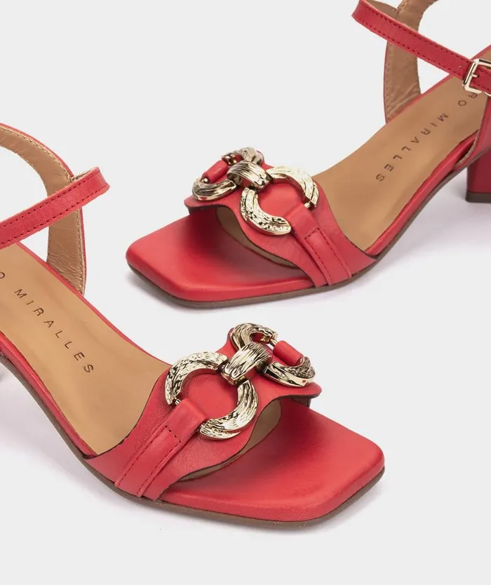 Pedro Miralles Heeled Sandals COBN Alfa Rojo 8211 Woman Pedro Miralles Heeled Sandals COBN Alfa Rojo 8211 Woman
