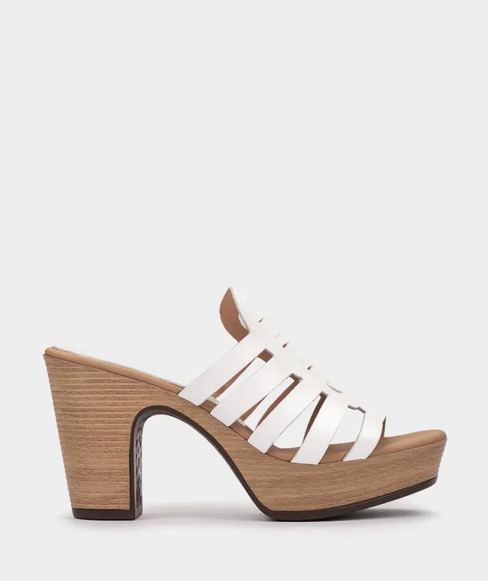 Pedro Miralles Heeled Sandals COSTA RICA Vitello Blanco 8211 Woman