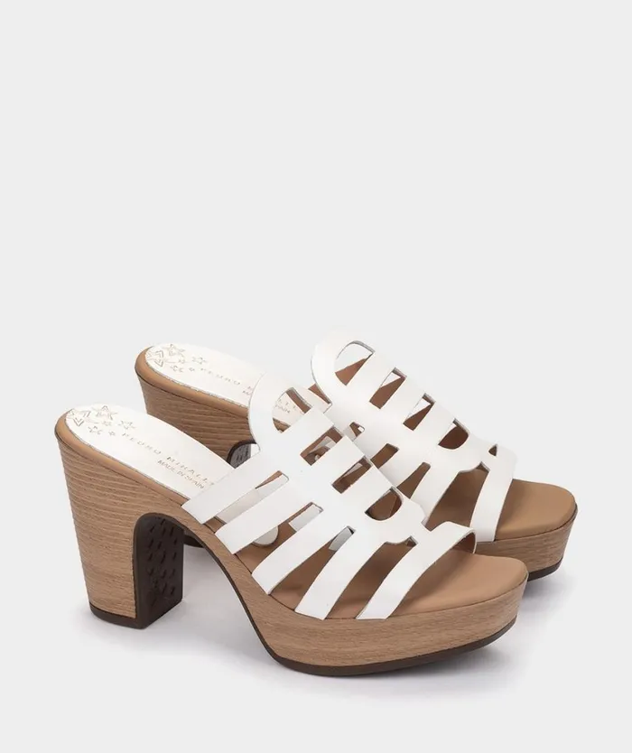 Pedro Miralles Heeled Sandals COSTA RICA Vitello Blanco 8211 Woman Pedro Miralles Heeled Sandals COSTA RICA Vitello Blanco 8211 Woman
