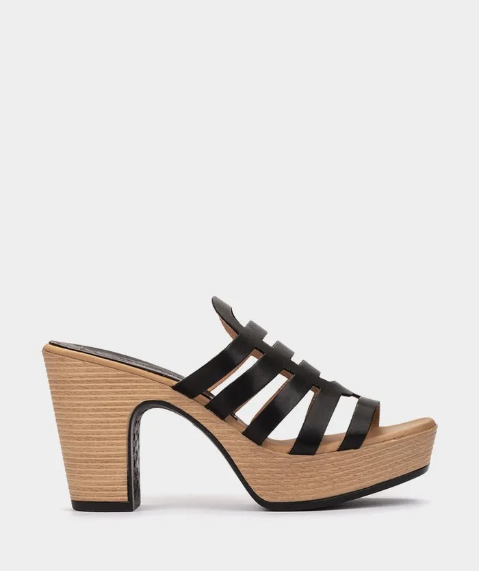 Pedro Miralles Heeled Sandals COSTA RICA Vitello Negro 8211 Woman