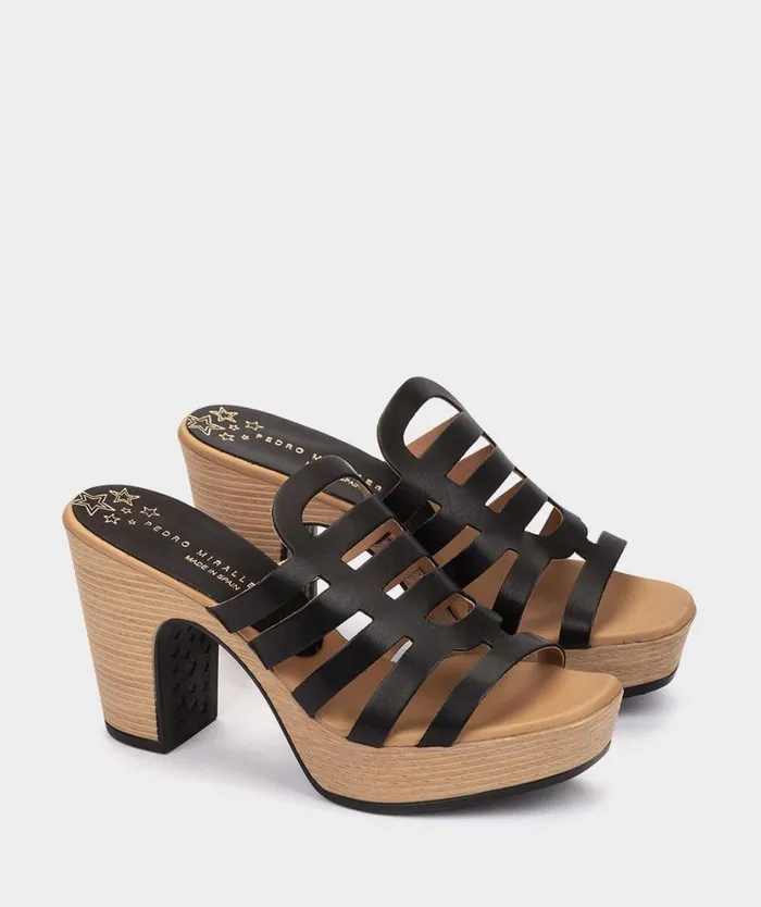 Pedro Miralles Heeled Sandals COSTA RICA Vitello Negro 8211 Woman Pedro Miralles Heeled Sandals COSTA RICA Vitello Negro 8211 Woman