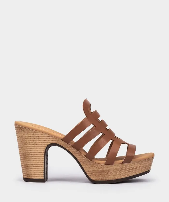 Pedro Miralles Heeled Sandals COSTA RICA Vitello Tabaco 8211 Woman