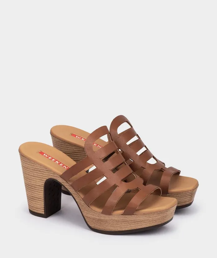Pedro Miralles Heeled Sandals COSTA RICA Vitello Tabaco 8211 Woman Pedro Miralles Heeled Sandals COSTA RICA Vitello Tabaco 8211 Woman
